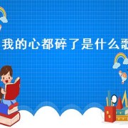 我的心都碎了是什么歌（歌词是我的心都碎了是什么歌名）