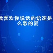 我喜欢你说话的语速是什么歌的爱（你的喜欢喜欢是什么歌）