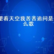 望着天空我苦苦追问是什么歌