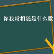 你我常相随是什么歌