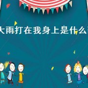 大雨打在我身上是什么歌（雨水打在身上像一首什么曲子）