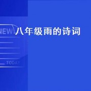 八年级雨的诗词（八年级写雨的诗句）