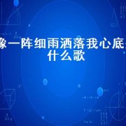 像一阵细雨洒落我心底是什么歌