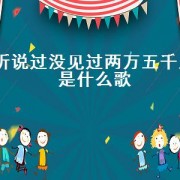 听说过没见过两万五千里是什么歌
