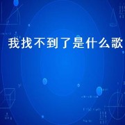 我找不到了是什么歌