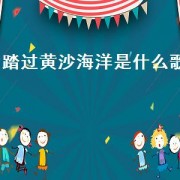 踏过黄沙海洋是什么歌（跨过大海是什么歌）