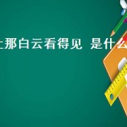 让那白云看得见 是什么歌（让你看上一看是哪首歌的歌词）