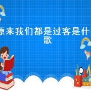 原来我们都是过客是什么歌