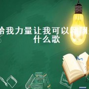 给我力量让我可以翱翔是什么歌