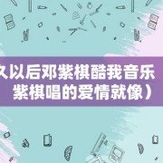 很久以后邓紫棋酷我音乐（邓紫棋唱的爱情就像）