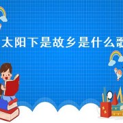 太阳下是故乡是什么歌（太阳下是故乡歌词是什么意思）