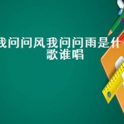 我问问风我问问雨是什么歌谁唱（问问雨问问风原唱版）