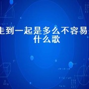 走到一起是多么不容易是什么歌