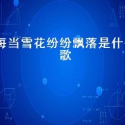 每当雪花纷纷飘落是什么歌