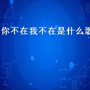 你不在我不在是什么歌