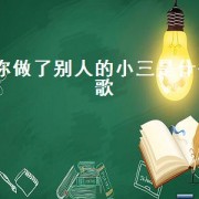 你做了别人的小三是什么歌（听说你做了别人的小三的歌名）