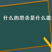 什么的思念是什么歌