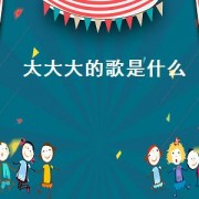 大大大的歌是什么（大大大的歌曲）