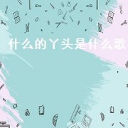 什么的丫头是什么歌（那么多的丫头是什么歌）
