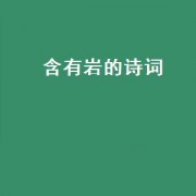 含有岩的诗词