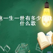 这一生一世有多少你我是什么歌