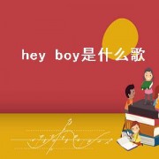 hey boy是什么歌