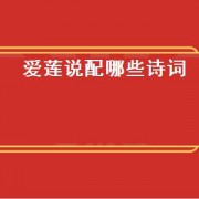 爱莲说配哪些诗词