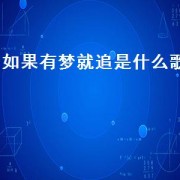 如果有梦就追是什么歌