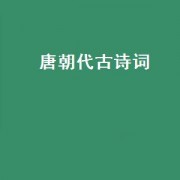 唐朝代古诗词（唐朝古诗词排行榜）