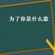 为了你是什么歌（为了你是哪年的歌）