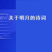 关于明月的诗词（共赏明月的诗词）