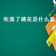吹落了桃花是什么歌（歌词有桃花开的时候是什么歌）