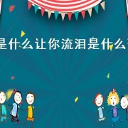 是什么让你流泪是什么歌