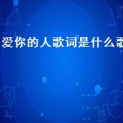 爱你的人歌词是什么歌（爱你的人歌词）