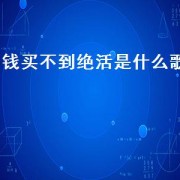 钱买不到绝活是什么歌