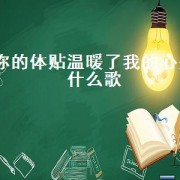 你的体贴温暖了我的心是什么歌（你的体贴温暖了我的心是谁唱的）