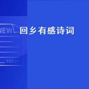 回乡有感诗词