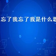 忘了我忘了我是什么歌