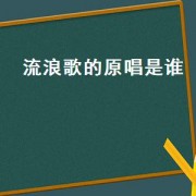 流浪歌的原唱是谁