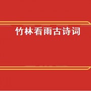 竹林看雨古诗词（竹林看雨图片）