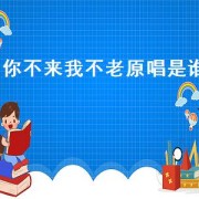 你不来我不老原唱是谁（你不来我不老原唱版完整版）