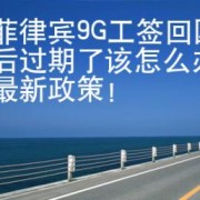 持菲律宾9G工签回国以后过期了该怎么办？最新政策！