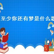 至少你还有梦是什么歌（至少你还有我是哪个歌的歌词）