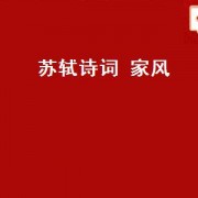 苏轼诗词 家风（苏轼诗词赏析视频）