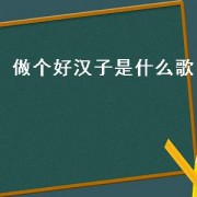 做个好汉子是什么歌