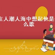 在人潮人海中想起他是什么歌（在夜深人静的时候想起他是什么歌）