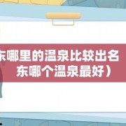 广东哪里的温泉比较出名（广东哪个温泉最好）
