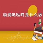 滴滴哒哒咚是什么歌（男声哒哒哒是什么歌）