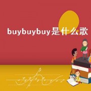 buybuybuy是什么歌（buybuybuy歌曲）