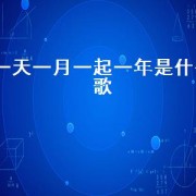 一天一月一起一年是什么歌